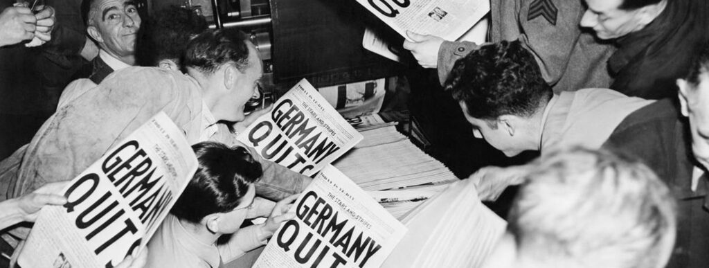 Germany Quits headlines on newspapers