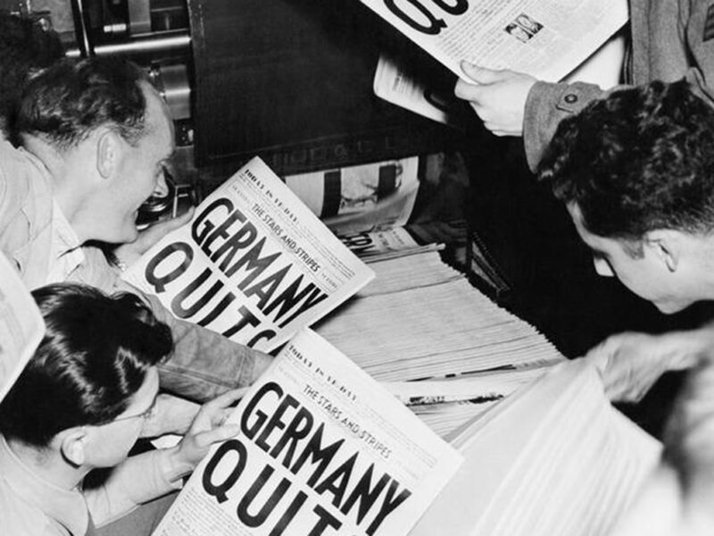 Germany Quits headlines on newspapers