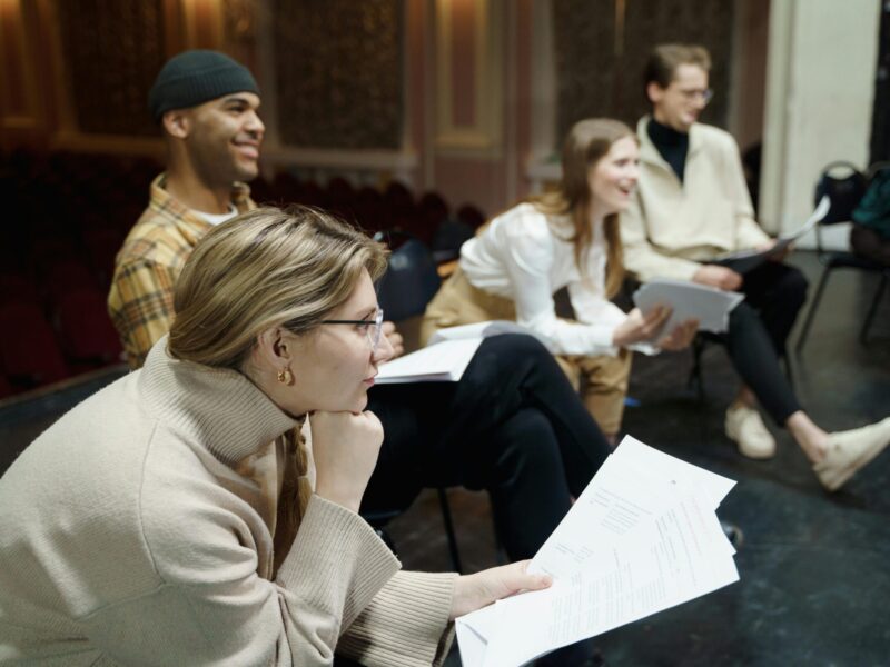 Actors in rehearsal