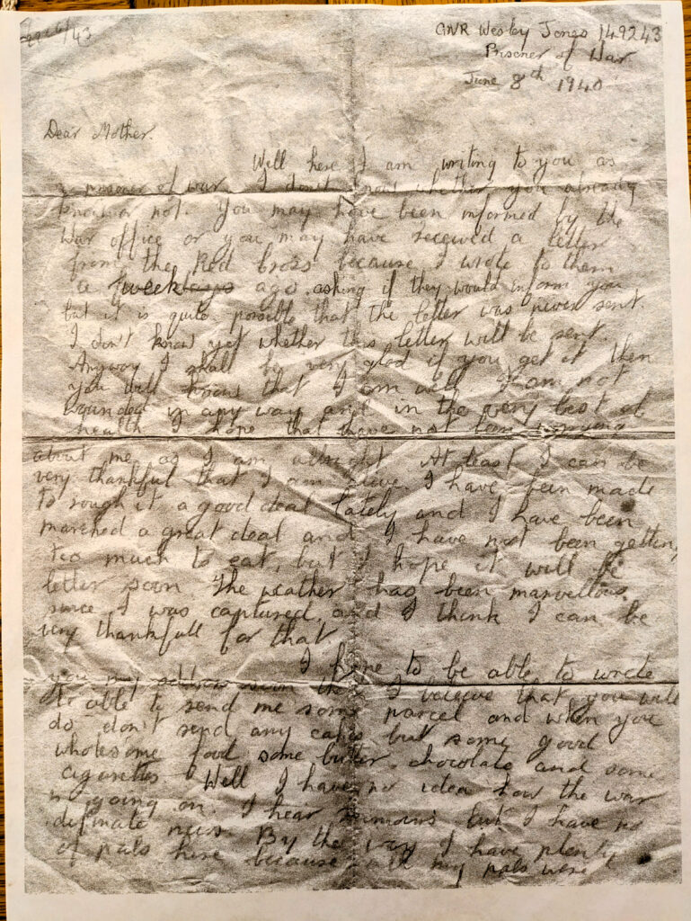 Jones - letter 1