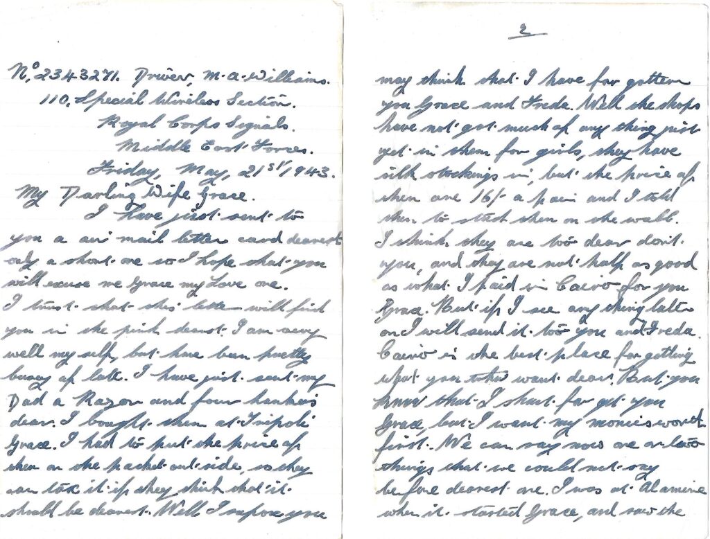 Williams letter