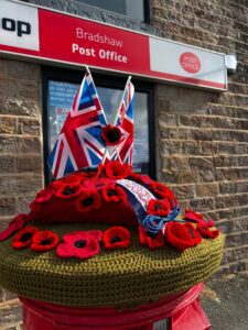 Logo for Harwood Methodist Crochet group poppies VE80