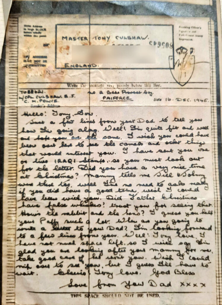 Culshaw letter