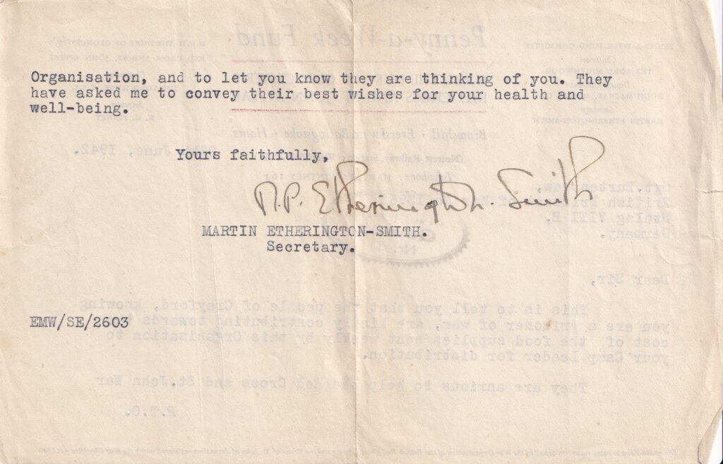 Penny a week fund note part 2 1942