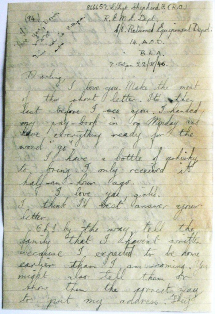 Shepherd letter
