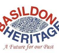 Logo for Basildon Heritage Association with Basildon Twinning Association
